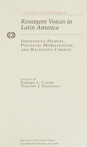 Cover for Resurgent voices in Latin America