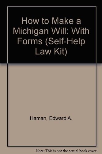 Cover for How to make a Michigan will