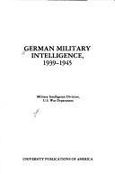 Cover for German military intelligence, 1939-1945