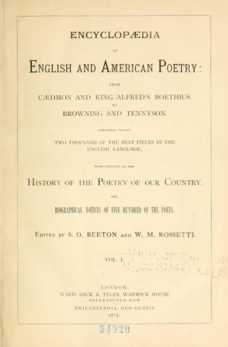 Cover for Encyclopaedia of English and American poetry