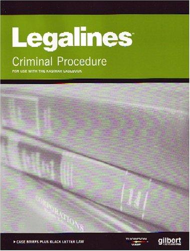 Cover for Legalines: Criminal Procedure