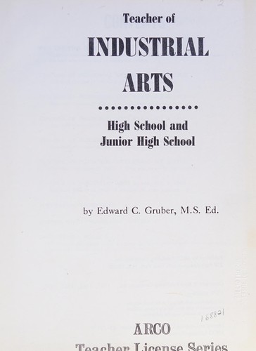 Cover for Teacher of industrial arts