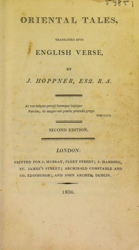 Cover for Oriental tales