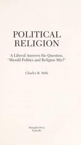 Cover for Political religion