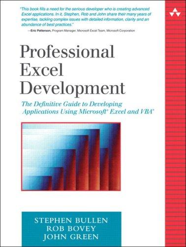 Cover for Professional Excel development
