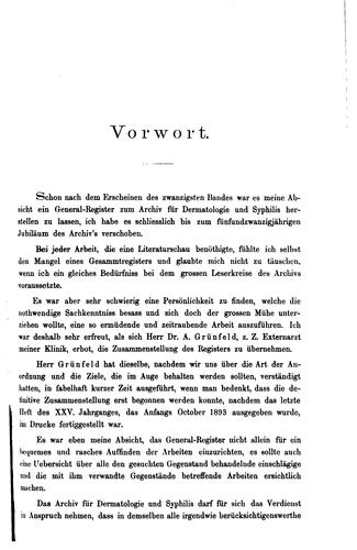Cover for Archiv für Dermatologie und Syphilis