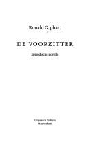 Cover for De voorzitter