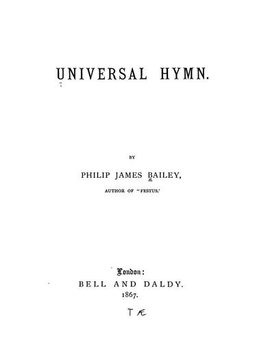 Cover for Universal hymn