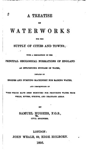 Cover for A Treatise on Waterworks for the Supply of Cities and Towns: With a ...