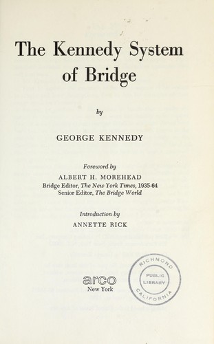 Cover for The Kennedy system of bridge