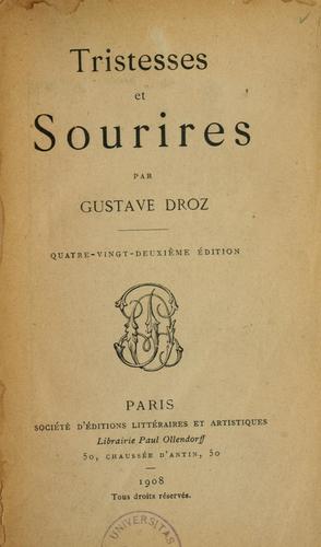 Cover for Tristesses et sourires