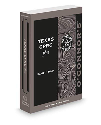Cover for O'Connor's Texas CPRC Plus, 2018 ed.