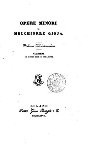 Cover for Opere minori