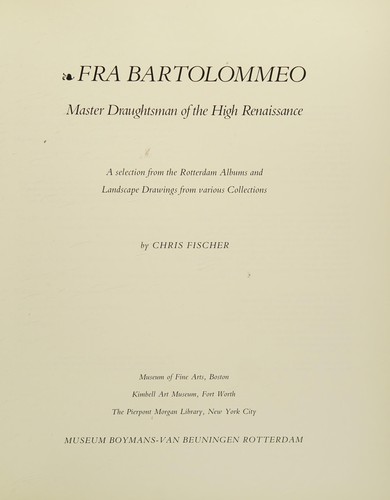 Cover for Fra Bartolommeo