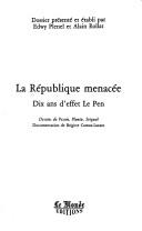 Cover for La République menacée