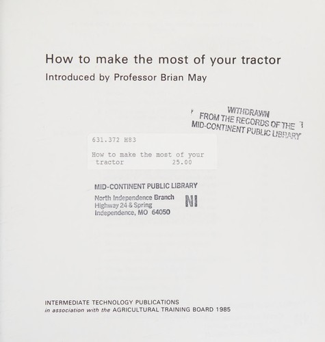Cover for How to Make the Most of Your Tractor