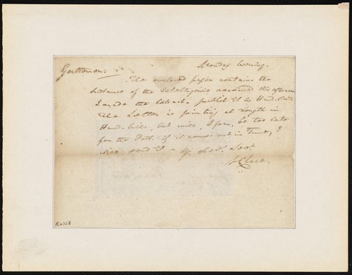 Cover for Letter to the Council of Safety, Annapolis, Maryland, sending news