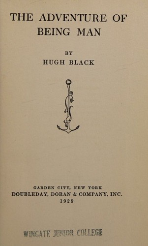 Cover for The adventure of being man
