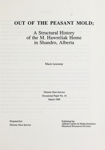 Cover for Out of the peasant mold
