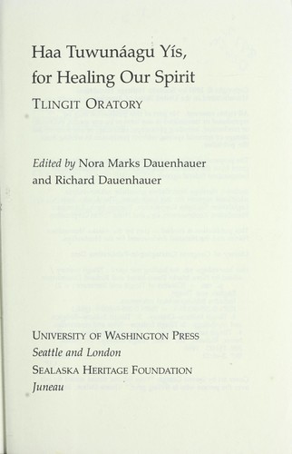 Cover for Haa Tuwunaagu Yis, for Healing Our Spirit