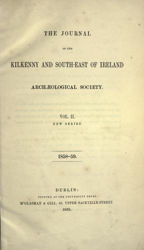 Cover for The journal of the Royal Society of Antiquaries of Ireland, 1858-59
