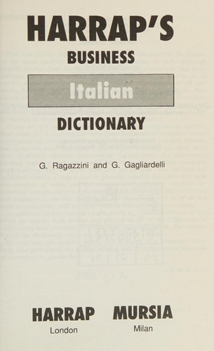 Cover for Harrap's Business Italian Dictionary