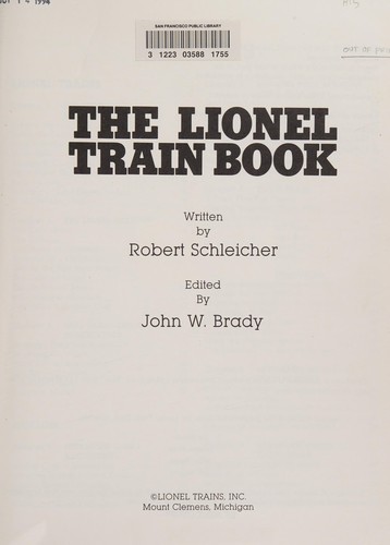 Cover for The Lionel train book