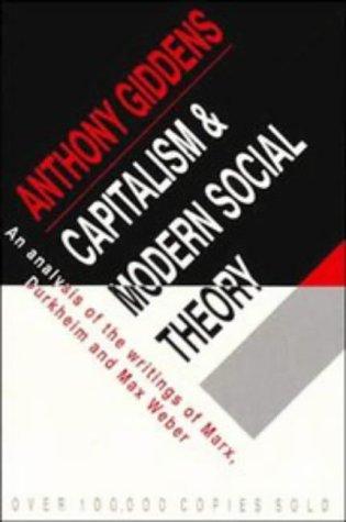 Cover for Capitalism and Modern Social Theory