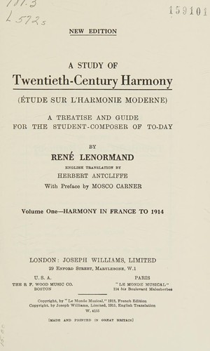 Cover for A Study of Twentieth-Century Harmony