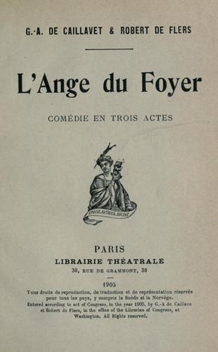Cover for L' ange du foyer