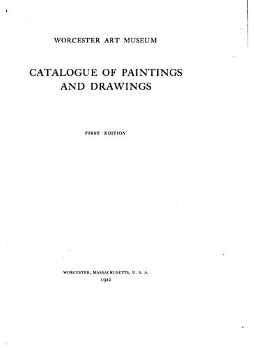 Cover for Catalogue of paintings and drawings.