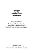 Cover for Nutrition for the growing years
