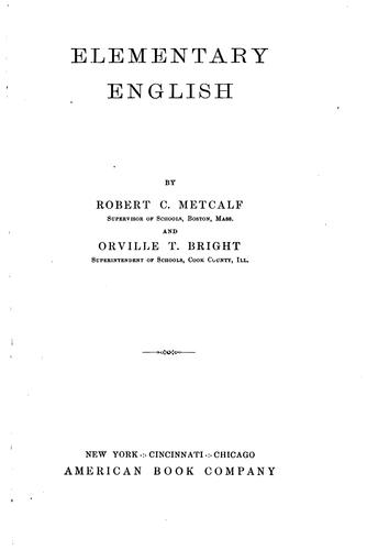 Cover for Elementary English