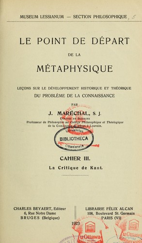 Cover for Le Point de départ de la métaphysique