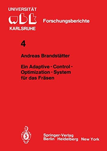 Cover for Ein Adaptive - Control - Optimization - System für das Fräsen