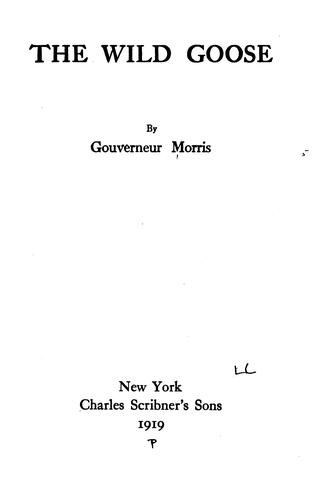 Cover for The wild goose