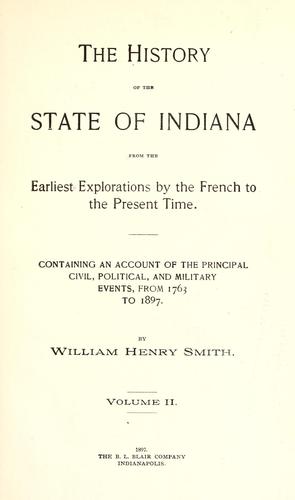Cover for The history of the state of Indiana