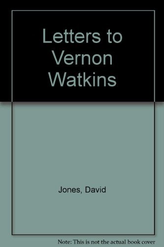 Cover for David Jones, letters to Vernon Watkins