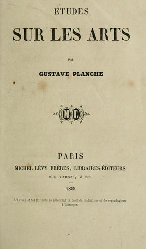 Cover for Études sur les arts