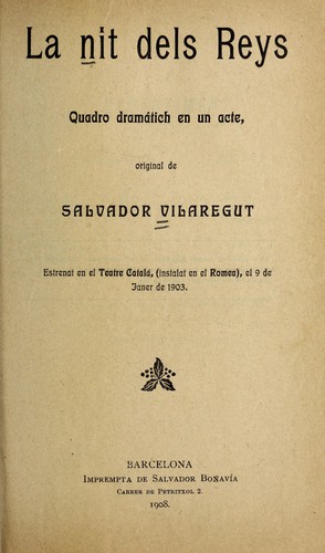Cover for La nit dels reys