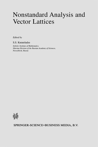 Cover for Nonstandard Analysis and Vector Lattices