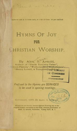 Cover for Hymns of joy for Christian worship.