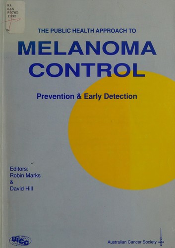 Cover for The Public health approach to melanoma control