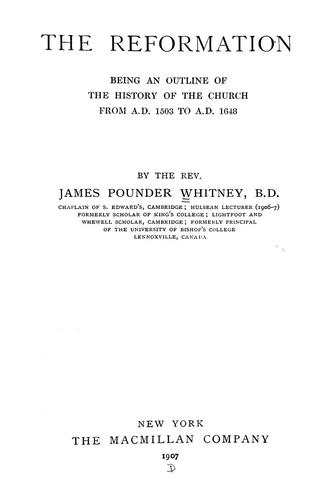 Cover for The reformation