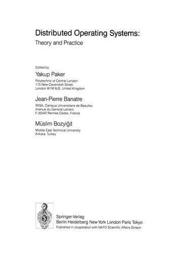 Cover for Distributed Operating Systems