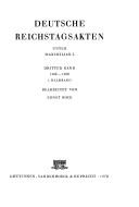 Cover for Deutsche Reichstagsakten, mittlere Reihe