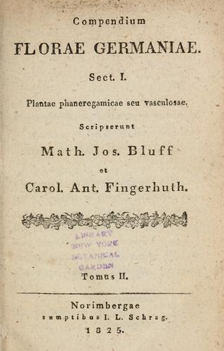 Cover for Compendium florae Germaniae.