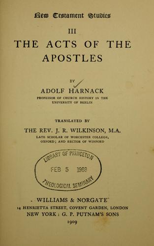 Cover for The Acts of the Apostles