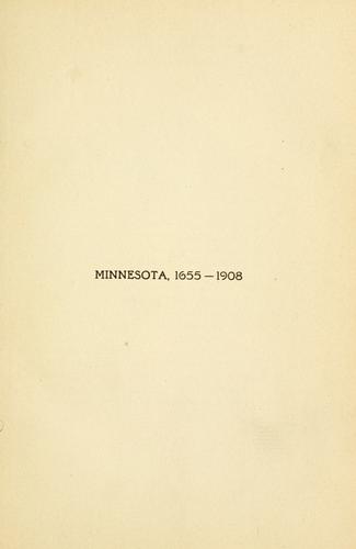 Cover for Minnesota in three centuries, 1655-1908.