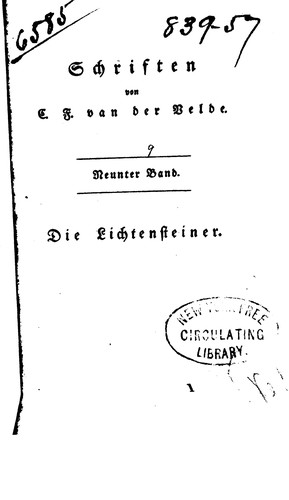 Cover for Schriften